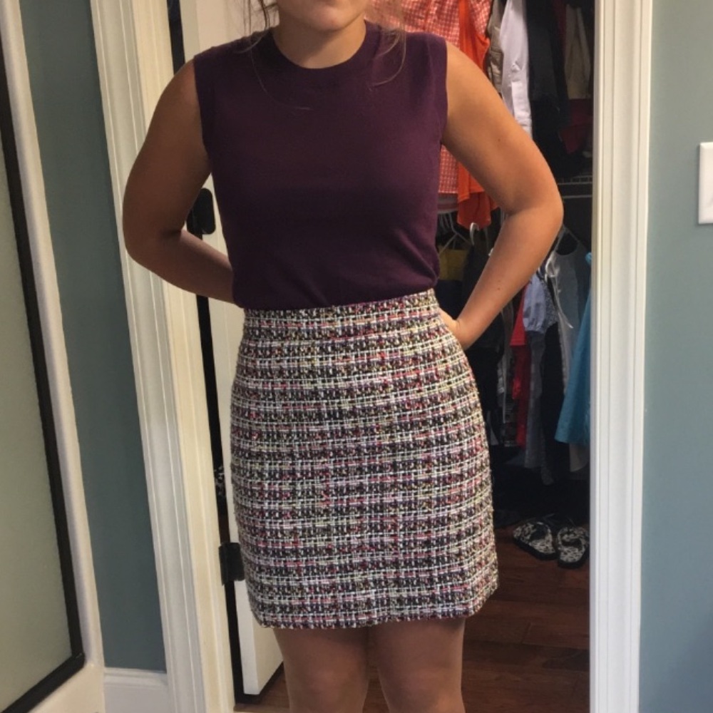 j crew plum sweater tank
